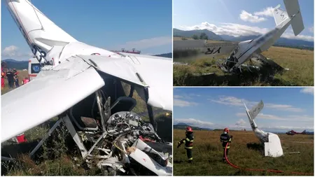 Un avion s-a prăbușit în Brașov! Pilotul a murit! Elicopterul SMURD intervine la fața locului