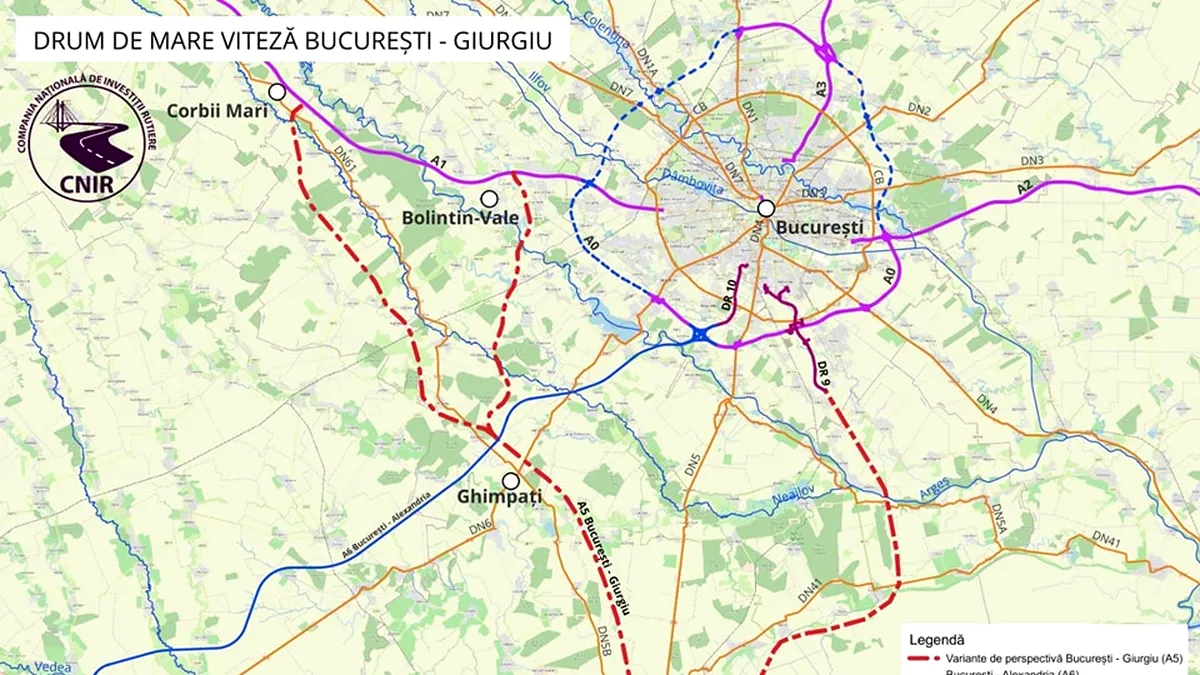 Proiectarea drumului de mare viteză București – Giurgiu a început cu stângul