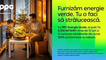 PPC Energie vine cu o ofertă nouă înainte de sărbători pentru PPC Energie Verde – energie 100% regenerabilă la un preț „verde” garantat timp de un an