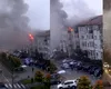 Incendiu puternic într-un bloc din Craiova. Zeci de persoane au fost evacuate