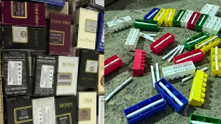 Captură de proporții la Botoșani: Ţigări ascunse în piese de lego și produse contrafăcute de zeci de mii de lei