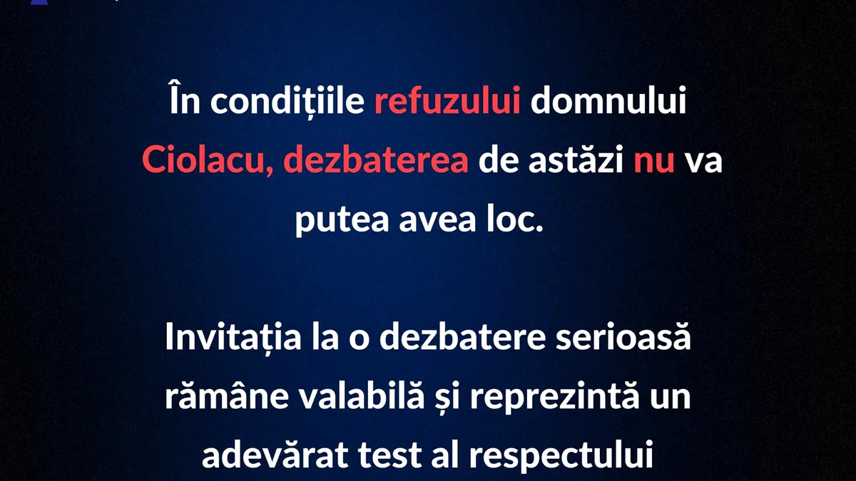 Independentul politic de partid Geoană susține, prin intermediarii din spatele său, că Ciolacu îi întoarce spatele: O dezbatere nu mai poate avea loc!