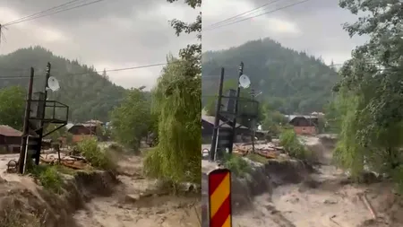 Prăpăd în țară din cauza inundațiilor. Case distruse, mașini luate de apă și drumuri blocate, sute de oameni evacuați(VIDEO)