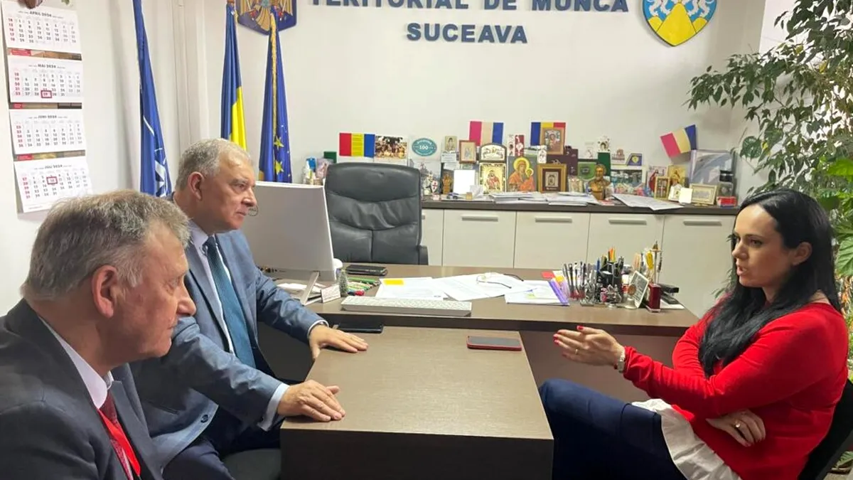 Ministrul Simona Bucura-Oprescu, vizite inopinate la Casa de Pensii și la ITM Suceava