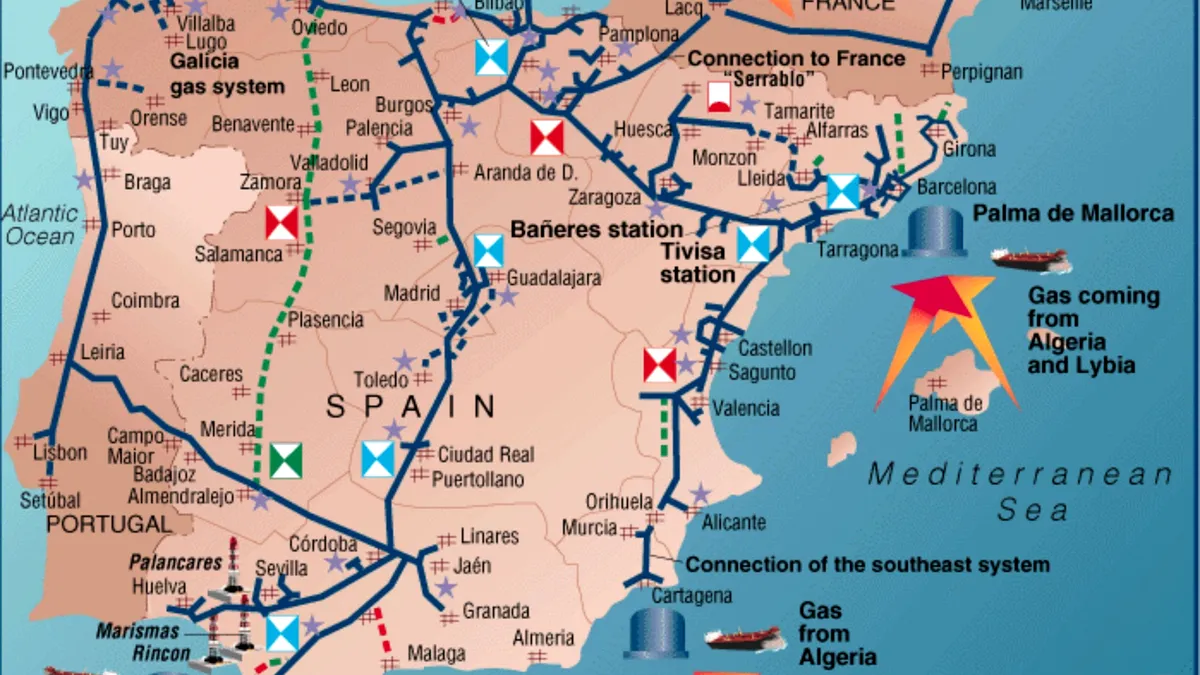 Spania ar putea deveni o nouă placă turnantă a gazului în Europa