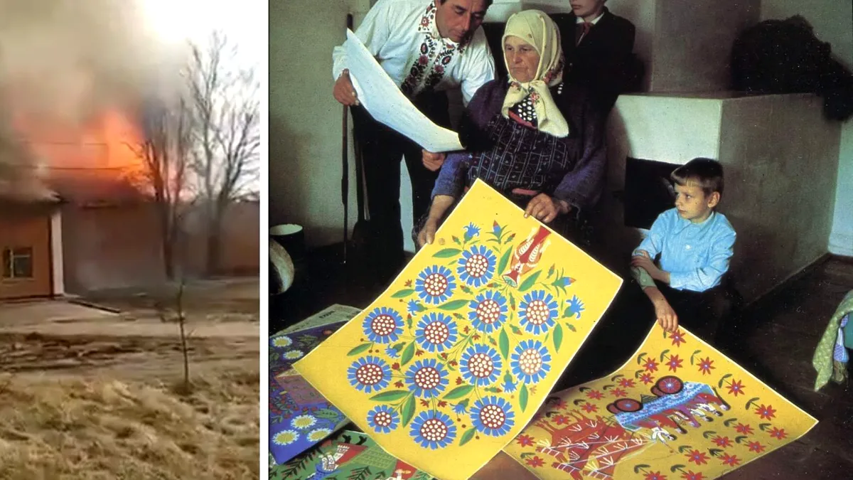 Catastrofă culturală la nord de Kiev: Muzeul transformat în scrum (VIDEO)
