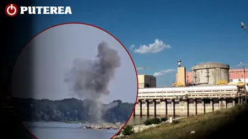 Operațiune de urgență pe Dunăre. Armata deviază cursul Dunării lângă Cernavodă printr-o detonare controlată