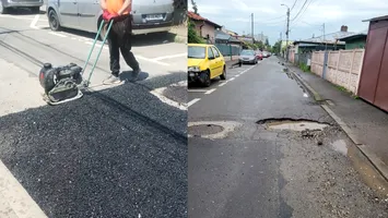 Lucrări de reparații pe strada Păușa din Sectorul 5 pentru siguranța șoferilor și a pietonilor