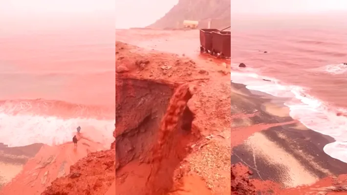 Marea cu apă roșie a speriat internetul. Cum explică specialiştii fenomenul (VIDEO)