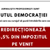 Poți decide unde ajunge o parte din impozitul pe venit: redirecționează 3,5% pentru jurnaliști