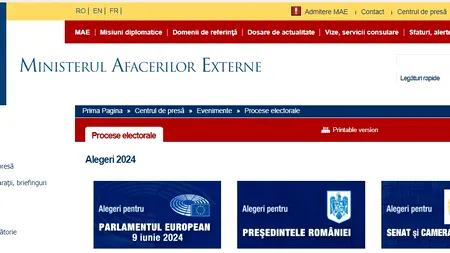 Nou pe site-ul MAE: Secțiunea de informare privind alegerile europarlamentare!