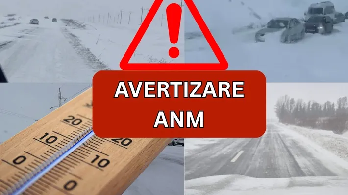 Anunț ANM: județe în pericol din cauza ninsorilor în această noapte. Când se încălzește