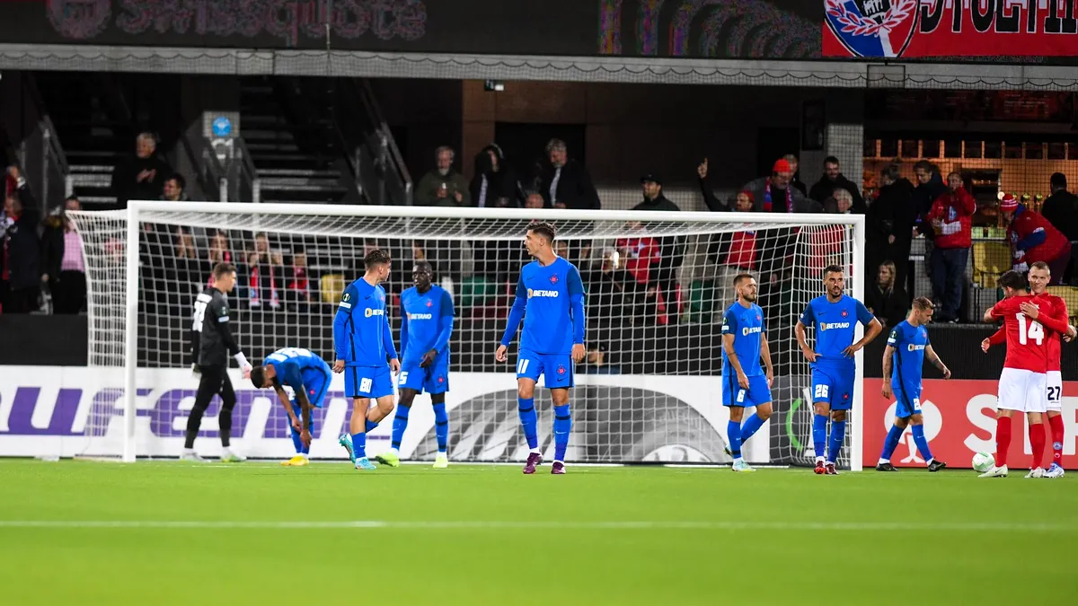 Silkeborg IF – FCSB 5-0, în Conference League. Vicecampioana României a făcut figurație pe teren