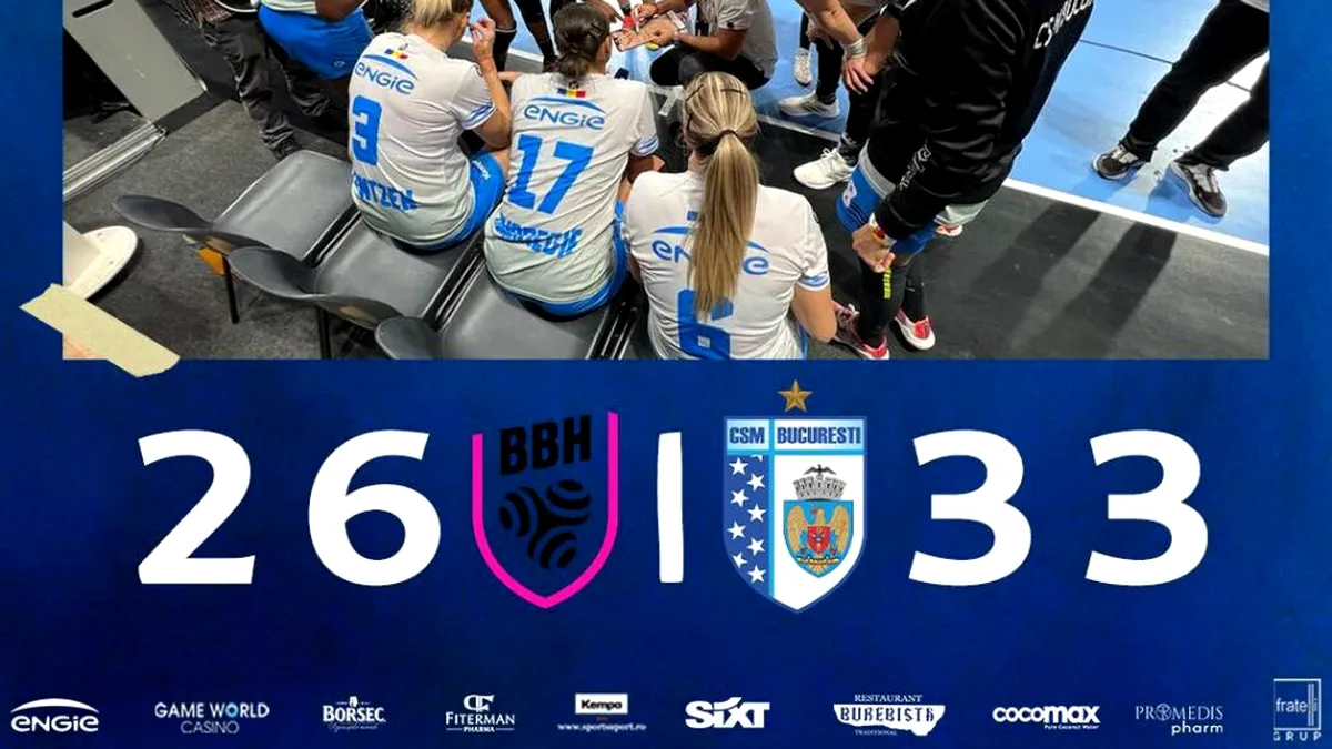 CSM Bucureşti, victorie în meciul cu Brest Bretagne Handball
