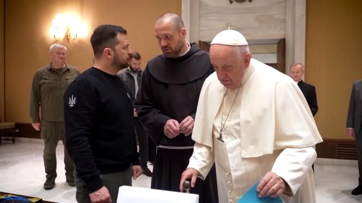 Zelenski nu crede că Papa Francisc poate media războiul