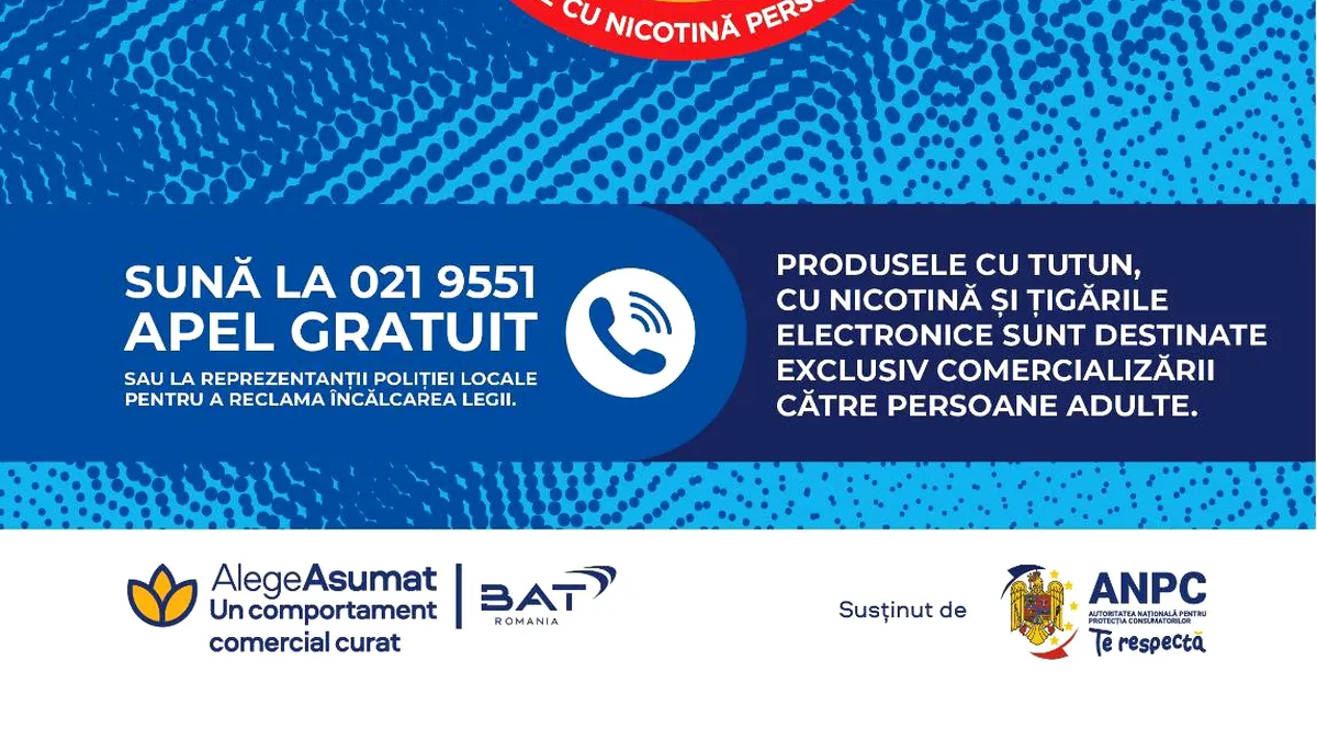 BAT: Toleranță zero față de comercializarea produselor cu tutun și a țigărilor electronice către minori