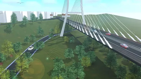 În ce stadiu se află cea mai complexă lucrare de infrastructură din ultimii 30 de ani din Galați: Podul hobanat, cât un bloc de 24 de etaje VIDEO