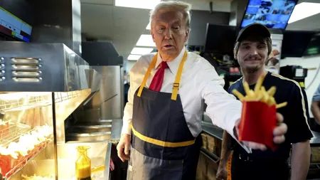 Donald Trump la McDonald’s: Cartofi prăjiți și conferințe de presă la drive-thru