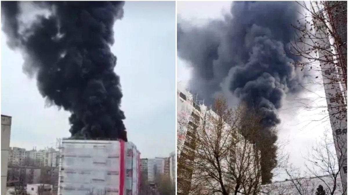 Incendiu la un bloc din Sectorul 5, București