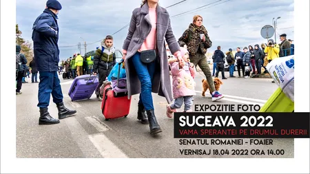 În foaierul sălii de plen a Senatului României: Ucraina în fotografii-mărturie