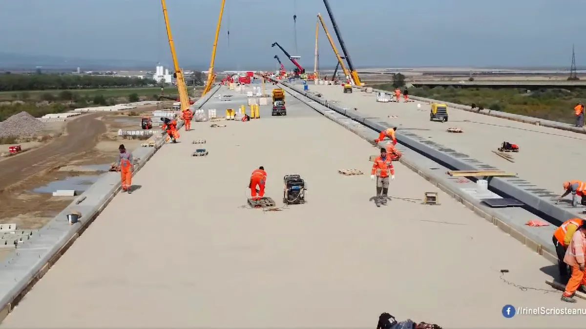 Lucrări intense pe tronsonul Buzău-Focșani din Autostrada Moldovei A7