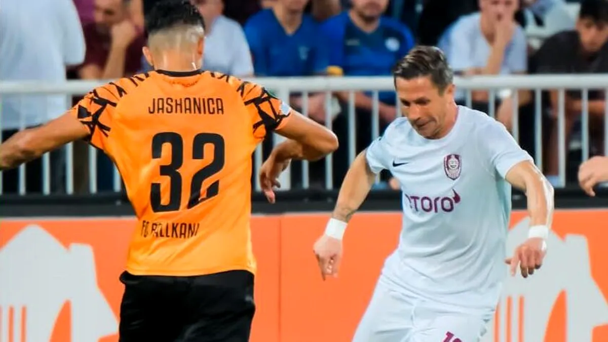 FC Ballkani - CFR Cluj 1-1, în Conference League. Yuri a salvat-o pe campioana României, în prelungiri