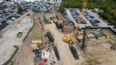 Explozie puternică pe şantierul magistralei de metrou M6, în Capitală. Un tânăr la spital