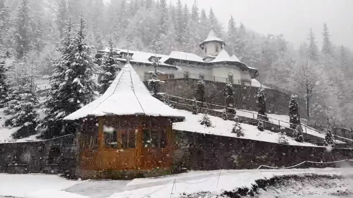 Unde ninge în România, în luna mai (Video)