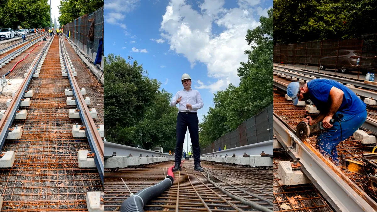 Șantierul liniei de tramvai 5, în aer! Primăria lui Nicușor nu i-a mai plătit pe constructori