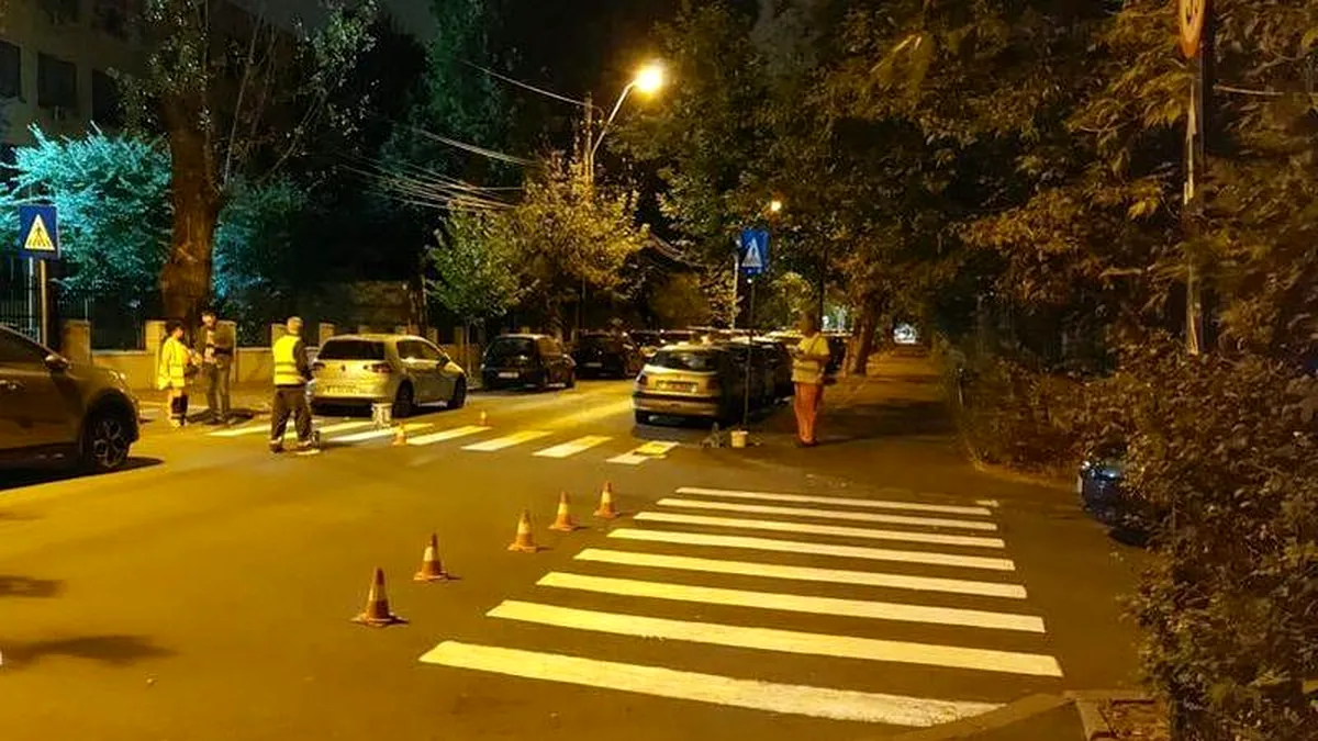 Primăria Capitalei continuă lucrările de trasare a marcajelor rutiere