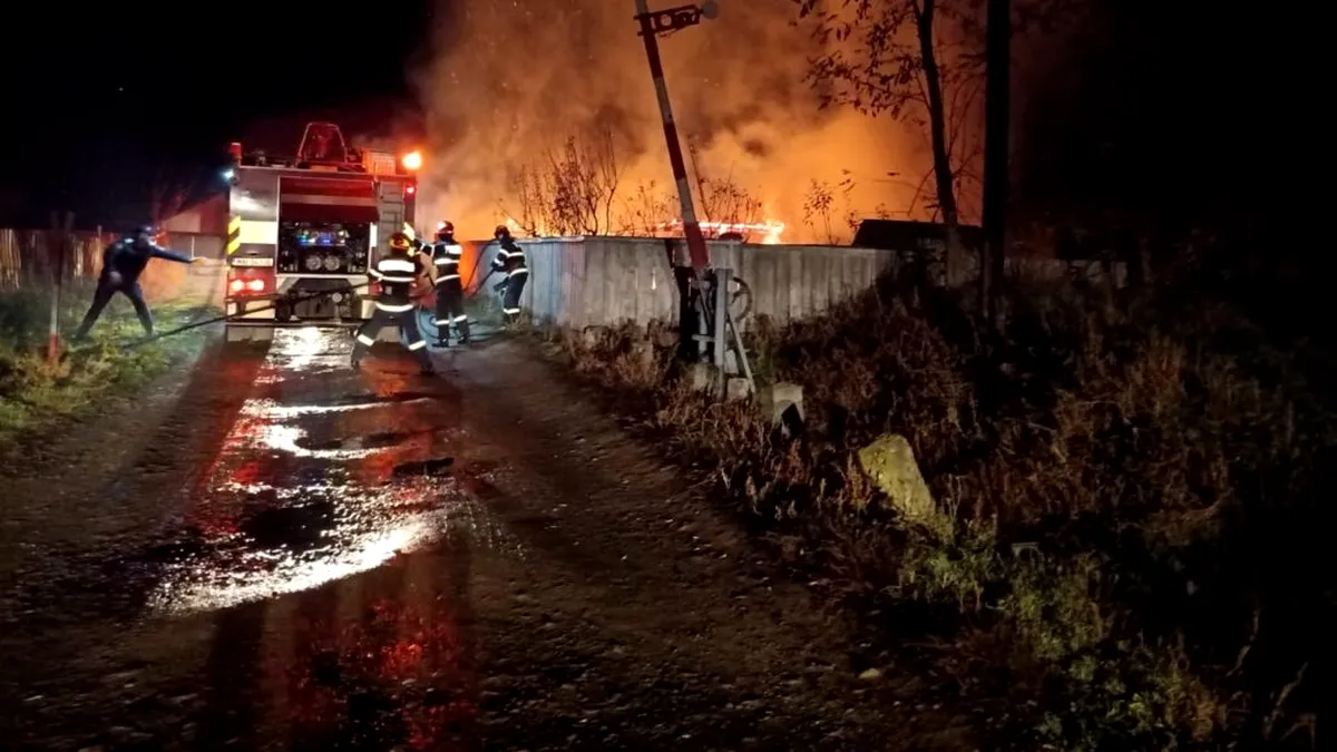 Incendiu de furaje la un depozit din localitatea Albești