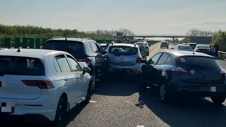 UPDATE Accident în lanț pe A2, în județul Constanța: Șapte mașini implicate, Planul Roșu activat și trafic blocat spre București