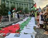 Protest împotriva genocidului din Gaza, în Piața Universității