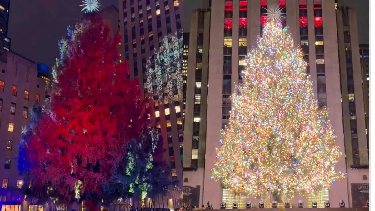 Cel mai faimos brad de Crăciun din lume a fost aprins la New York