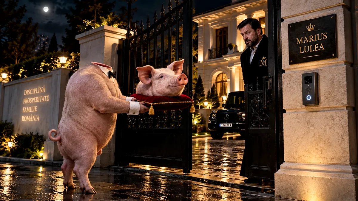 Capul de porc de la poarta lui Marius Lulea. Cine e porcul, de fapt?
