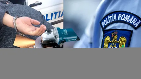Cătușe tăiate cu flexul în secția de poliție a orașului Nehoiu