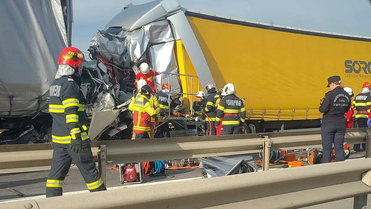 Accident foarte grav pe A 1 București-Pitești. Cinci persoane decedate