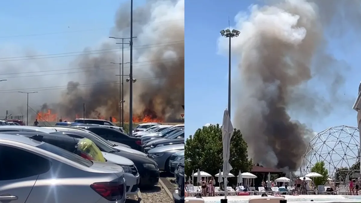 Incendiu de proporții în Chiajna. În apropiere se află un centru comercial