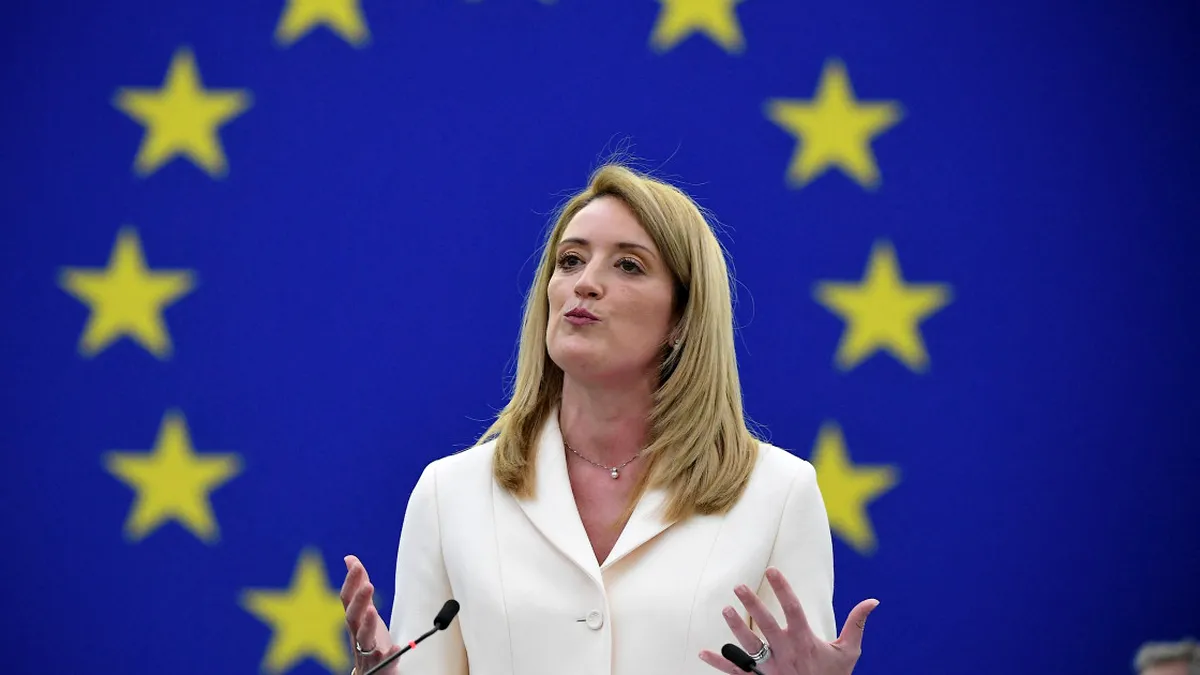 Președinta Parlamentului European, mesaj de Anul Nou: Orice s-ar întâmpla, Europa va continua să fie o lumină în lume”