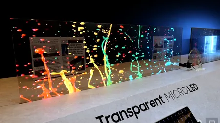 Samsung a lansat primul ecran transparent MicroLED din lume