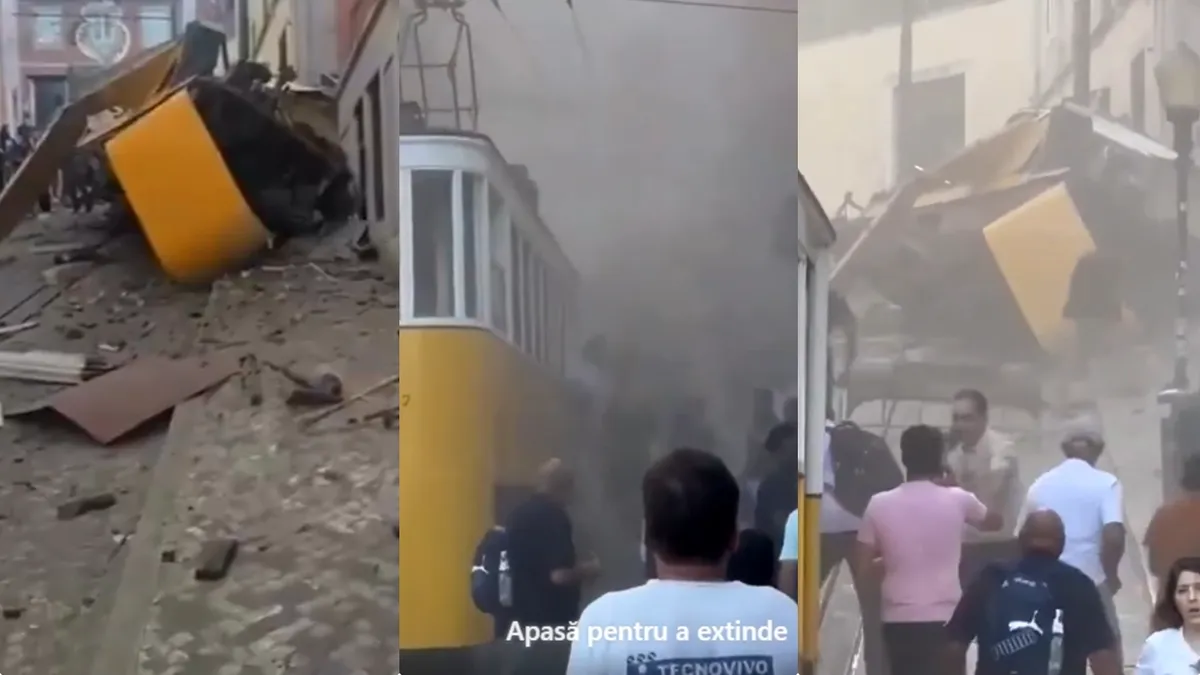 Simbolul Lisabonei, distrus într-un accident cumplit. 15 morți și 18 răniți după ce funicularul „Gloria” a deraiat