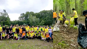 Peste 15 tone de deșeuri colectate în cadrul campaniei de ecologizare a BAT România în pădurea Plopeni, județul Prahova