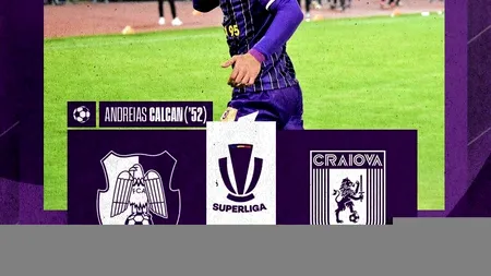 Universitatea Craiova, învinsă de FC Argeș în etapa a 13-a a Superligii (Video)