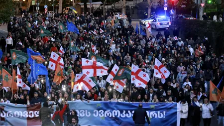 Proteste fără precedent cuprind Georgia după ce guvernul a renunțat la oferta UE