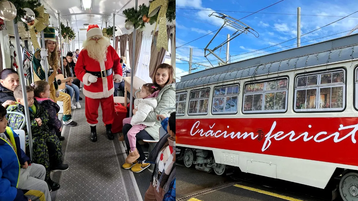 Copiii din căsuțele de tip familial din județul Ilfov, în călătorie cu Tramvaiul Poveștilor de Iarnă