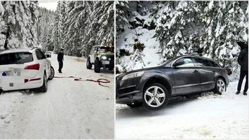 Ninsoarea viscolită a blocat accesul spre o zonă montană apreciată de români. Nici mașinile cu tracțiune integrală nu pot urca