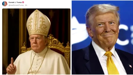 Trump a publicat în social media un portret al său îmbrăcat ca Papa