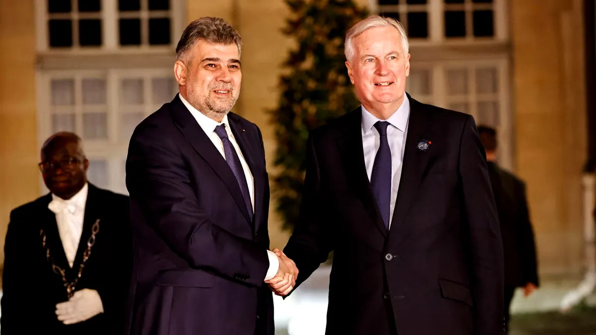 Marcel Ciolacu și Michel Barnier, întâlnire la Paris pentru extinderea parteneriatului strategic: cooperare în Economie, Energie și Apărare