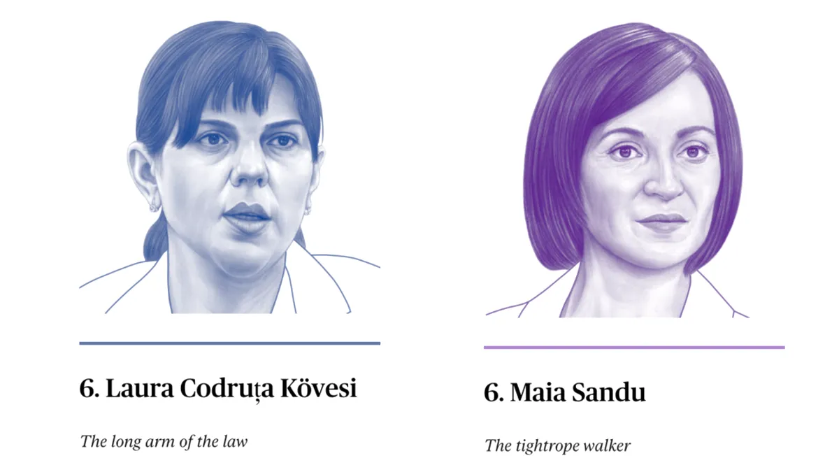 Laura Codruța Kovesi și Maia Sandu, în top Politico 28. „Caracterizarea” pe care au primit-o