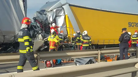Accident foarte grav pe A 1 București-Pitești. Cinci persoane decedate